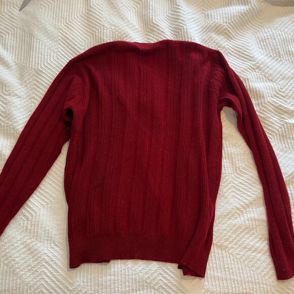 Vintage TSE Cashmere Cardigan, Red, Size L - Picture 4 of 4